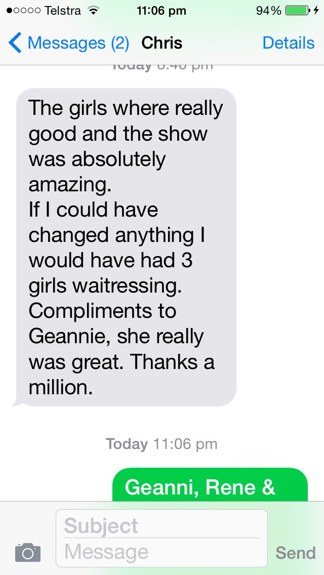 Terrigal Topless Waitress review