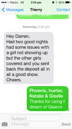 Tom Cancellation Refund Client review of Phoenix Roze and girls