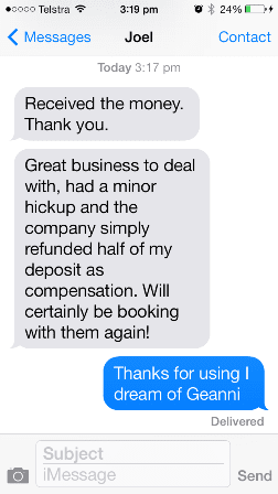 Refund to Joel Lake Macquarie as per the Cancellation Refund Policy Refund for Joel as per the Cancellation Refund Policy